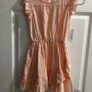 BCBGirls Peach Lace Ruffle Dress